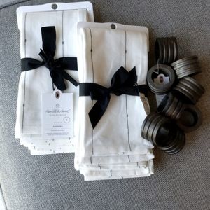 SOLD Hearth and hand napkins and rings